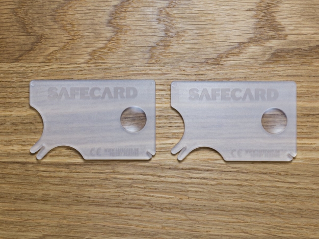ZECKENKARTE SAFECARD mit Lupe, 2 Stück