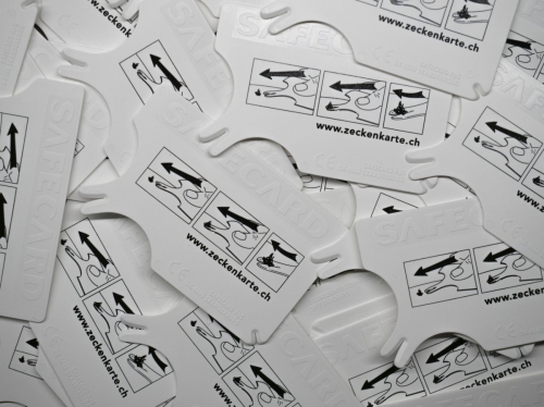 GROSSMENGEN ZECKENKARTEN SAFECARD ab 250 Stück auf Anfrage